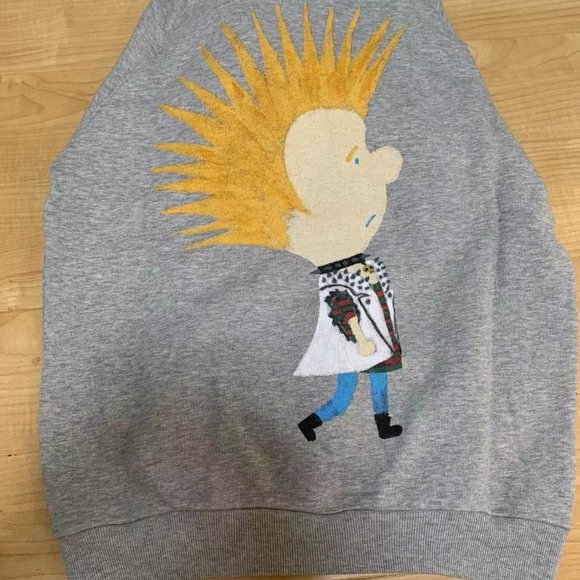 Gucci Grey Kids Punk Print Logo Sweatshirt/Hoodie - Picture 1 of 6